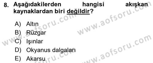 Dünya Ekonomisi Dersi Ara Sınavı Deneme Sınav Soruları 8. Soru