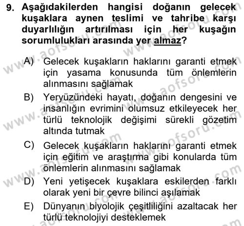 Dünya Ekonomisi Dersi 2022 - 2023 Yılı (Vize) Ara Sınav Soruları 9. Soru