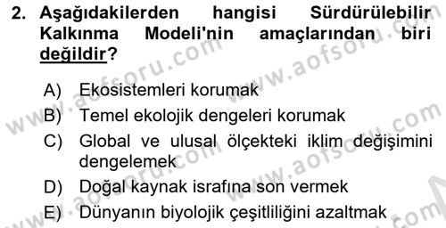Dünya Ekonomisi Dersi 2022 - 2023 Yılı (Final) Dönem Sonu Sınav Soruları 2. Soru