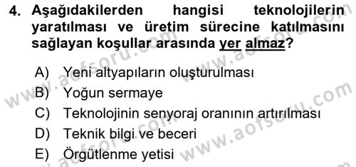 Dünya Ekonomisi Dersi 2022 - 2023 Yılı (Final) Dönem Sonu Sınav Soruları 4. Soru
