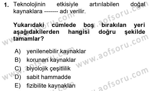 Dünya Ekonomisi Dersi 2022 - 2023 Yılı Yaz Okulu Sınav Soruları 1. Soru