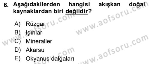Dünya Ekonomisi Dersi 2022 - 2023 Yılı Yaz Okulu Sınav Soruları 6. Soru