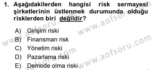 Dış Ticarette Girişimcilik Dersi 2023 - 2024 Yılı Yaz Okulu Sınav Soruları 1. Soru