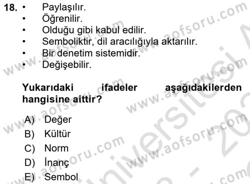 Dış Ticarette Girişimcilik Dersi 2023 - 2024 Yılı Yaz Okulu Sınav Soruları 18. Soru