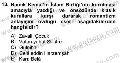 Türk Tiyatrosu Dersi 2012 - 2013 Yılı (Vize) Ara Sınav Soruları 13. Soru