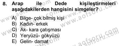 Türk Tiyatrosu Dersi 2012 - 2013 Yılı (Vize) Ara Sınav Soruları 8. Soru