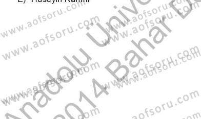 Türk Tiyatrosu Dersi 2012 - 2013 Yılı (Final) Dönem Sonu Sınav Soruları 14. Soru