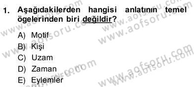 Türk Tiyatrosu Dersi 2013 - 2014 Yılı (Vize) Ara Sınav Soruları 1. Soru