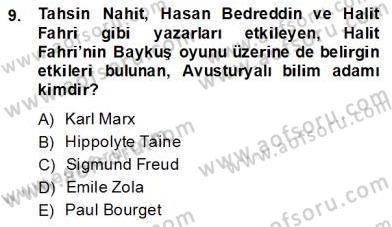 Türk Tiyatrosu Dersi 2013 - 2014 Yılı (Final) Dönem Sonu Sınav Soruları 9. Soru