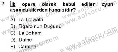 Türk Tiyatrosu Dersi 2013 - 2014 Yılı Tek Ders Sınav Soruları 2. Soru