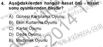 Türk Tiyatrosu Dersi 2013 - 2014 Yılı Tek Ders Sınav Soruları 4. Soru