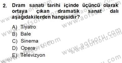 Türk Tiyatrosu Dersi 2014 - 2015 Yılı (Final) Dönem Sonu Sınav Soruları 2. Soru