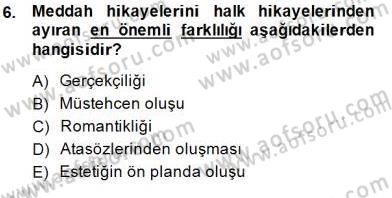 Türk Tiyatrosu Dersi 2014 - 2015 Yılı (Final) Dönem Sonu Sınav Soruları 6. Soru
