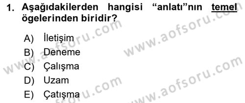 Türk Tiyatrosu Dersi 2016 - 2017 Yılı 3 Ders Sınav Soruları 1. Soru