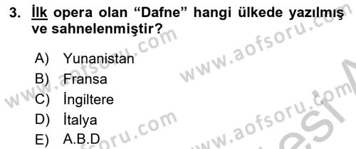 Türk Tiyatrosu Dersi 2016 - 2017 Yılı 3 Ders Sınav Soruları 3. Soru
