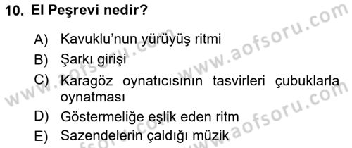 Türk Tiyatrosu Dersi 2016 - 2017 Yılı (Vize) Ara Sınav Soruları 10. Soru