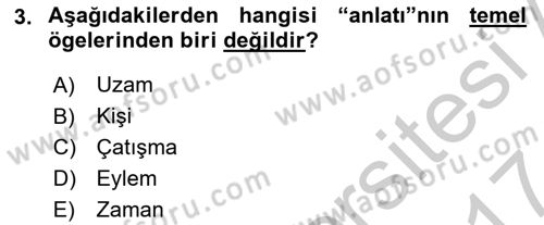 Türk Tiyatrosu Dersi 2016 - 2017 Yılı (Vize) Ara Sınav Soruları 3. Soru