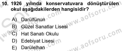 Türk Tiyatrosu Dersi 2016 - 2017 Yılı (Final) Dönem Sonu Sınav Soruları 10. Soru