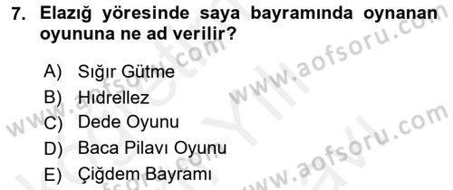 Türk Tiyatrosu Dersi 2017 - 2018 Yılı (Vize) Ara Sınav Soruları 7. Soru