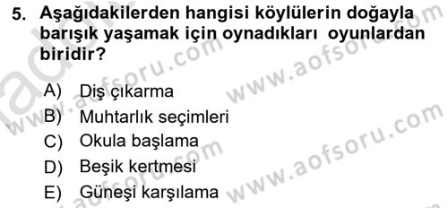Türk Tiyatrosu Dersi 2018 - 2019 Yılı 3 Ders Sınav Soruları 5. Soru