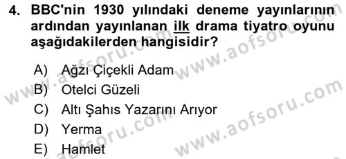 Türk Tiyatrosu Dersi 2021 - 2022 Yılı (Vize) Ara Sınav Soruları 4. Soru