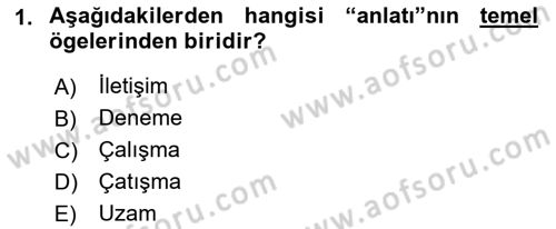 Türk Tiyatrosu Dersi 2021 - 2022 Yılı Yaz Okulu Sınav Soruları 1. Soru