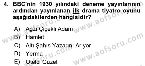 Türk Tiyatrosu Dersi 2023 - 2024 Yılı (Vize) Ara Sınav Soruları 4. Soru