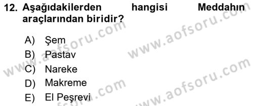 Türk Tiyatrosu Dersi 2024 - 2025 Yılı (Vize) Ara Sınav Soruları 12. Soru