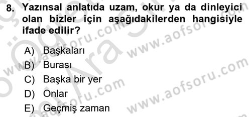 Türk Tiyatrosu Dersi 2025 - 2026 Yılı (Vize) Ara Sınav Soruları 8. Soru