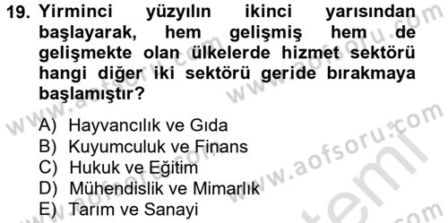 Kalite Yönetim Sistemleri Dersi 2013 - 2014 Yılı Tek Ders Sınav Soruları 19. Soru