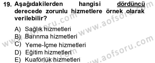 Kalite Yönetim Sistemleri Dersi 2014 - 2015 Yılı (Final) Dönem Sonu Sınav Soruları 19. Soru