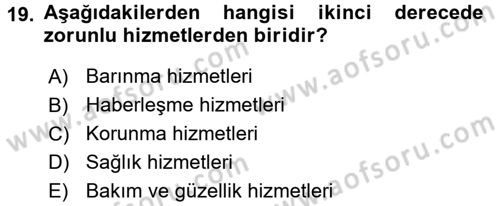 Kalite Yönetim Sistemleri Dersi 2017 - 2018 Yılı (Final) Dönem Sonu Sınav Soruları 19. Soru