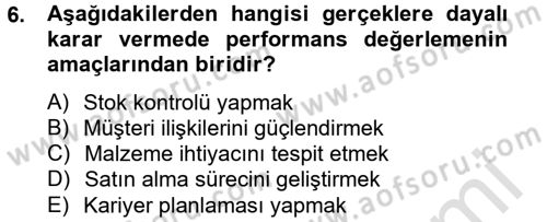 Konaklama Hizmetlerinde Kalite Yönetimi Dersi 2014 - 2015 Yılı Tek Ders Sınav Soruları 6. Soru