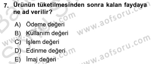 Konaklama Hizmetlerinde Kalite Yönetimi Dersi 2016 - 2017 Yılı (Final) Dönem Sonu Sınav Soruları 7. Soru