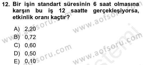 Konaklama Hizmetlerinde Kalite Yönetimi Dersi 2018 - 2019 Yılı (Final) Dönem Sonu Sınav Soruları 12. Soru