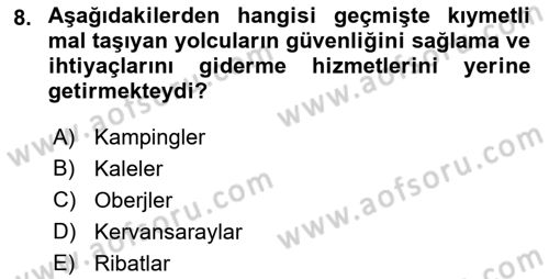 Konaklama Hizmetlerinde Kalite Yönetimi Dersi 2021 - 2022 Yılı (Vize) Ara Sınav Soruları 8. Soru