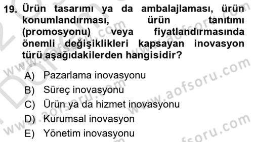 Konaklama Hizmetlerinde Kalite Yönetimi Dersi 2021 - 2022 Yılı (Final) Dönem Sonu Sınav Soruları 19. Soru