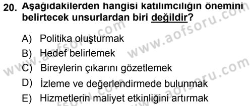 Tarım Ekonomisi Dersi 2013 - 2014 Yılı (Final) Dönem Sonu Sınav Soruları 20. Soru