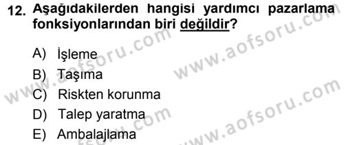 Tarım Ekonomisi Dersi 2014 - 2015 Yılı (Final) Dönem Sonu Sınav Soruları 12. Soru