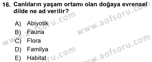 Tarım Ekonomisi Dersi 2018 - 2019 Yılı Yaz Okulu Sınav Soruları 16. Soru