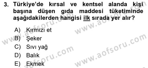 Tarım Ekonomisi Dersi 2018 - 2019 Yılı Yaz Okulu Sınav Soruları 3. Soru