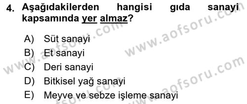 Tarım Ekonomisi Dersi 2021 - 2022 Yılı Yaz Okulu Sınav Soruları 4. Soru