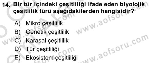 Tarım Ekonomisi Dersi 2024 - 2025 Yılı (Vize) Ara Sınav Soruları 14. Soru