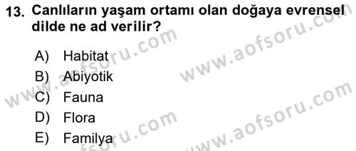 Tarım Ekonomisi Dersi 2024 - 2025 Yılı (Final) Dönem Sonu Sınav Soruları 13. Soru