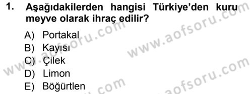 Bahçe Tarımı 1 Dersi 2012 - 2013 Yılı (Vize) Ara Sınav Soruları 1. Soru