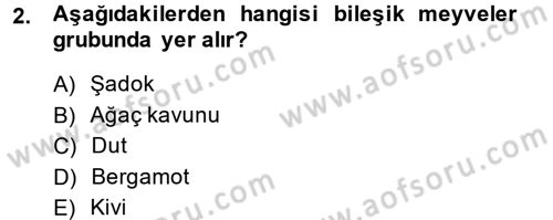 Bahçe Tarımı 1 Dersi 2013 - 2014 Yılı (Vize) Ara Sınav Soruları 2. Soru