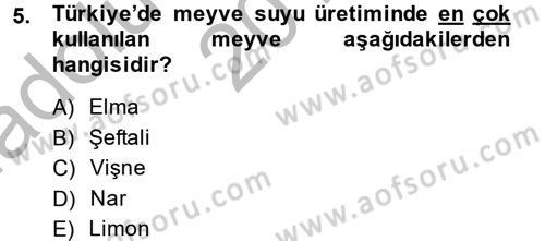 Bahçe Tarımı 1 Dersi 2013 - 2014 Yılı (Vize) Ara Sınav Soruları 5. Soru