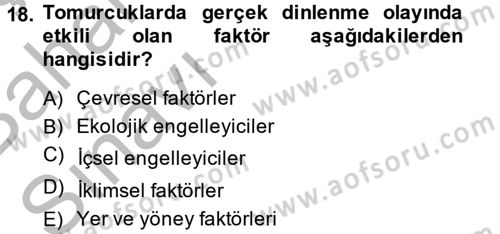 Bahçe Tarımı 1 Dersi 2014 - 2015 Yılı (Vize) Ara Sınav Soruları 18. Soru