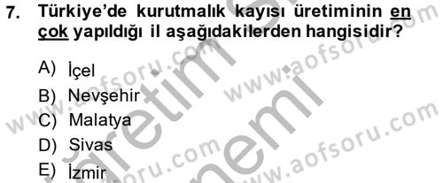 Bahçe Tarımı 1 Dersi 2014 - 2015 Yılı (Vize) Ara Sınav Soruları 7. Soru