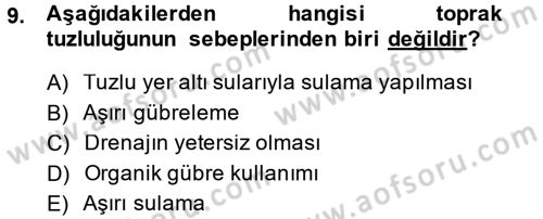 Bahçe Tarımı 1 Dersi 2014 - 2015 Yılı (Vize) Ara Sınav Soruları 9. Soru